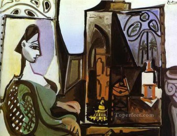 Jacqueline in Studio 1956 Pablo Picasso Oil Paintings